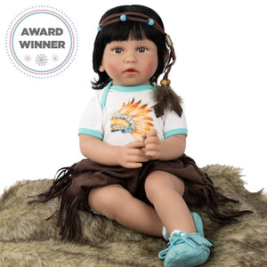 Paradise Galleries 18 inch Native American Reborn Doll Free Spirit