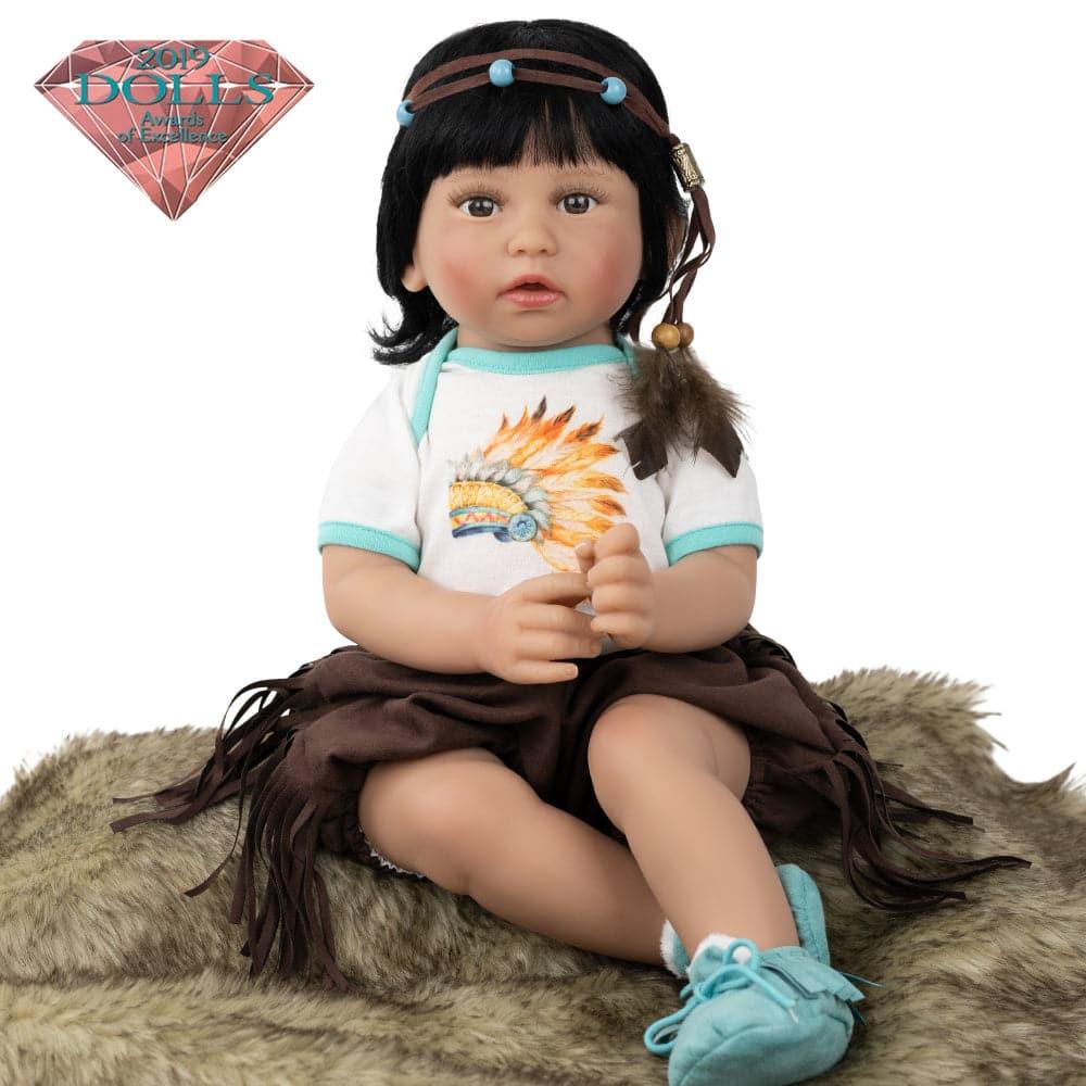 Paradise Galleries 18 inch Native American Reborn Doll Free Spirit