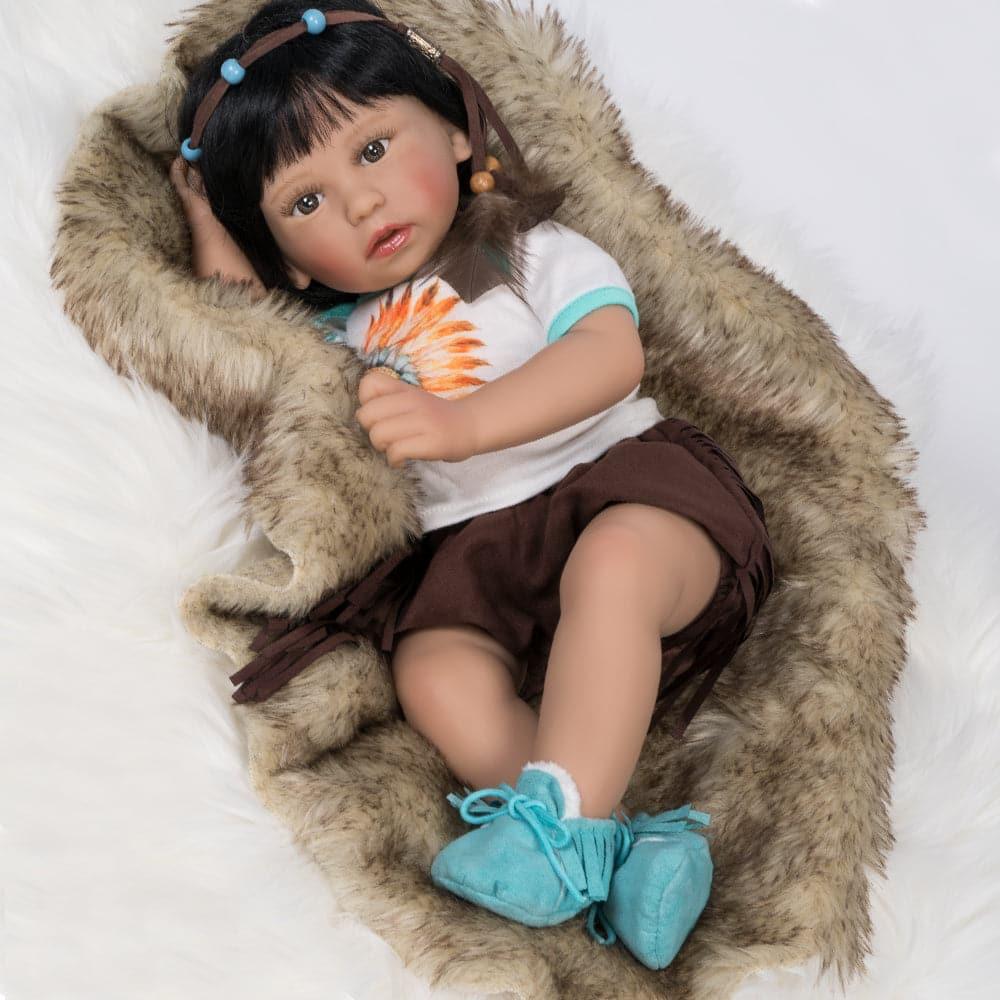 Paradise Galleries 18 inch Native American Reborn Doll Free Spirit