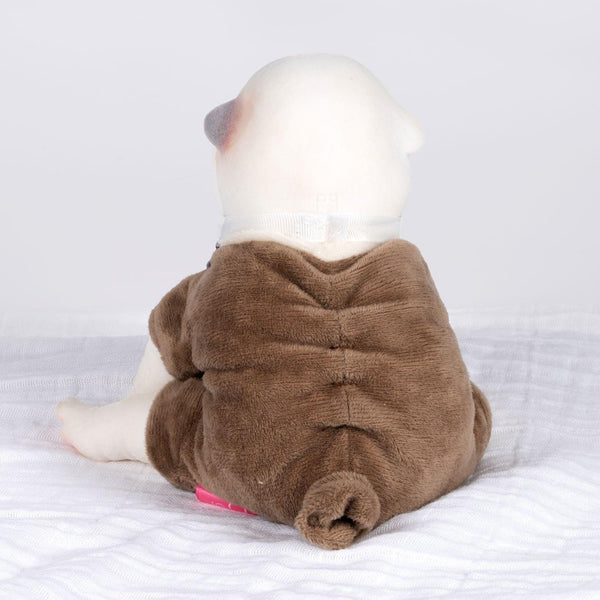 Paradise Galleries Reborn Puppy - Furever Babies - Bulldog Stuffed 