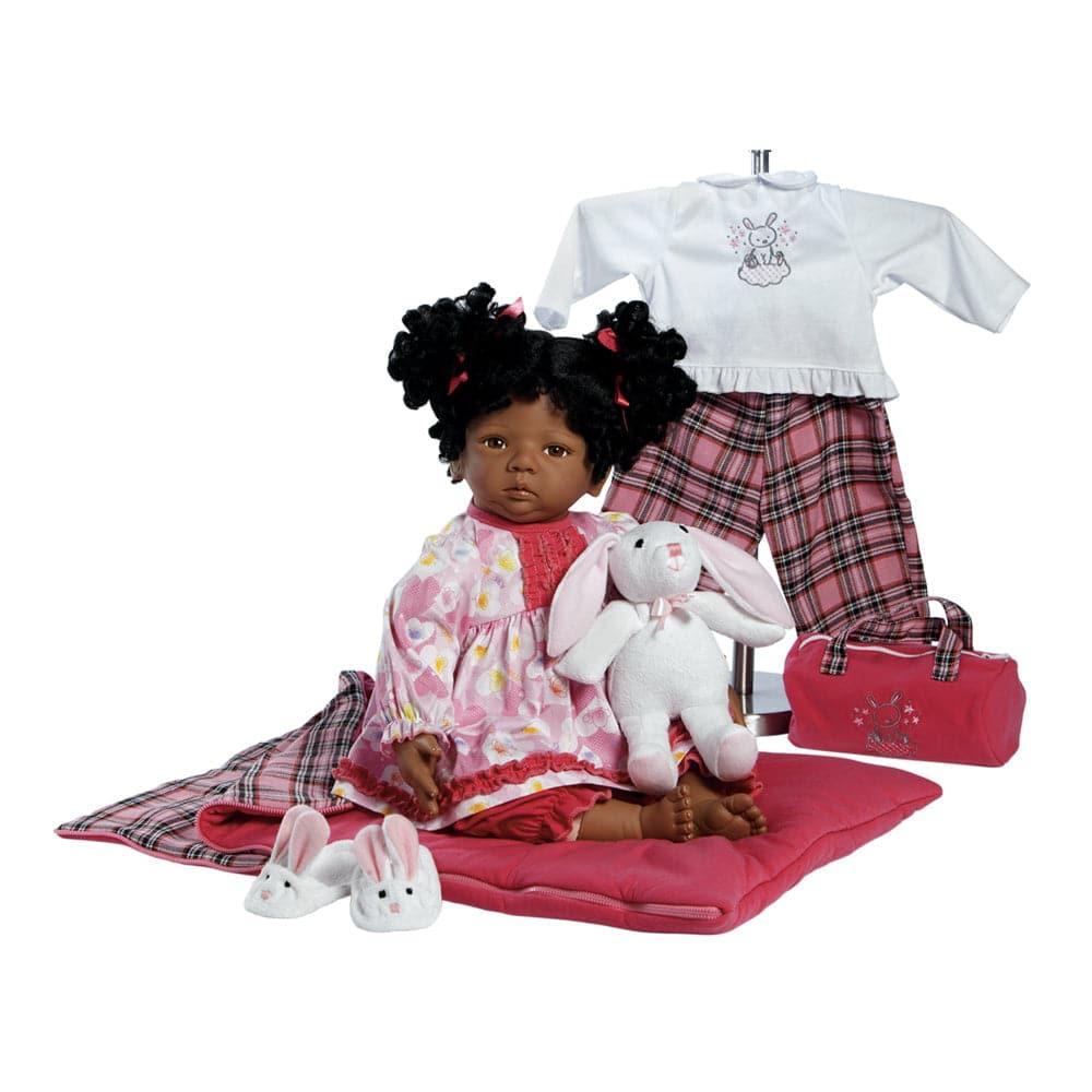 African American Doll - Going to Grandma's, 22 inch Weighted Doll in Vinyl