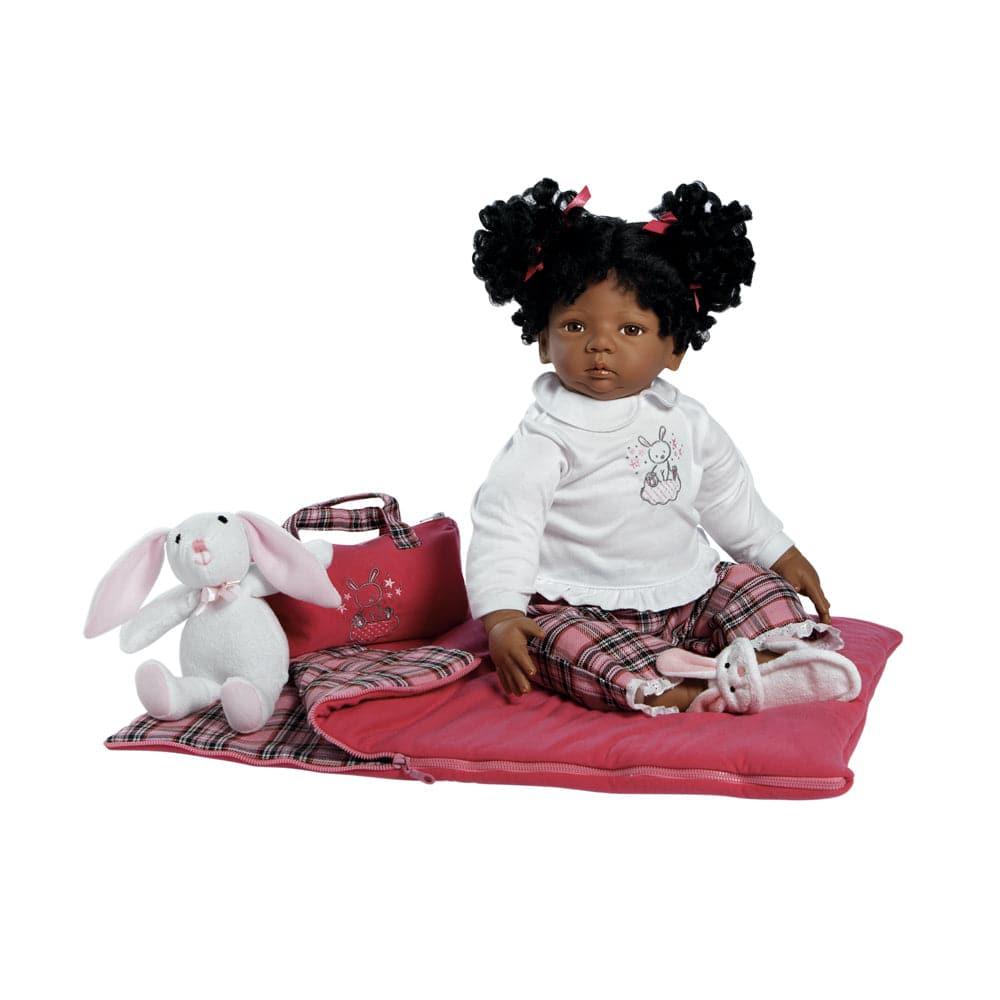 African American Doll - Going to Grandma's, 22 inch Weighted Doll in Vinyl