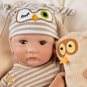 Paradise Galleries Real Life Baby Doll Hoot Hoot 15" Preemie Doll