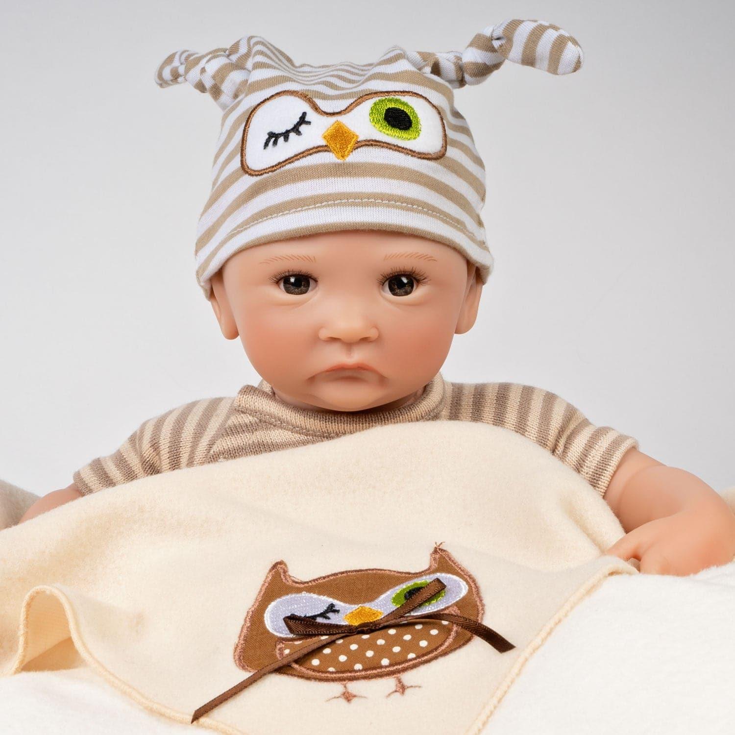 Paradise Galleries Real Life Baby Doll Hoot Hoot 15" Preemie Doll