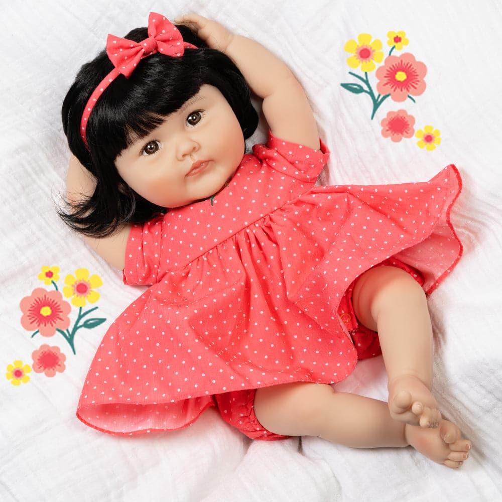 Paradise Galleries Asian Baby Doll Reborn Toddler Kayo Hana 20 inch Made in SoftTouch Vinyl 6 Piece Reborn Doll Gift Set