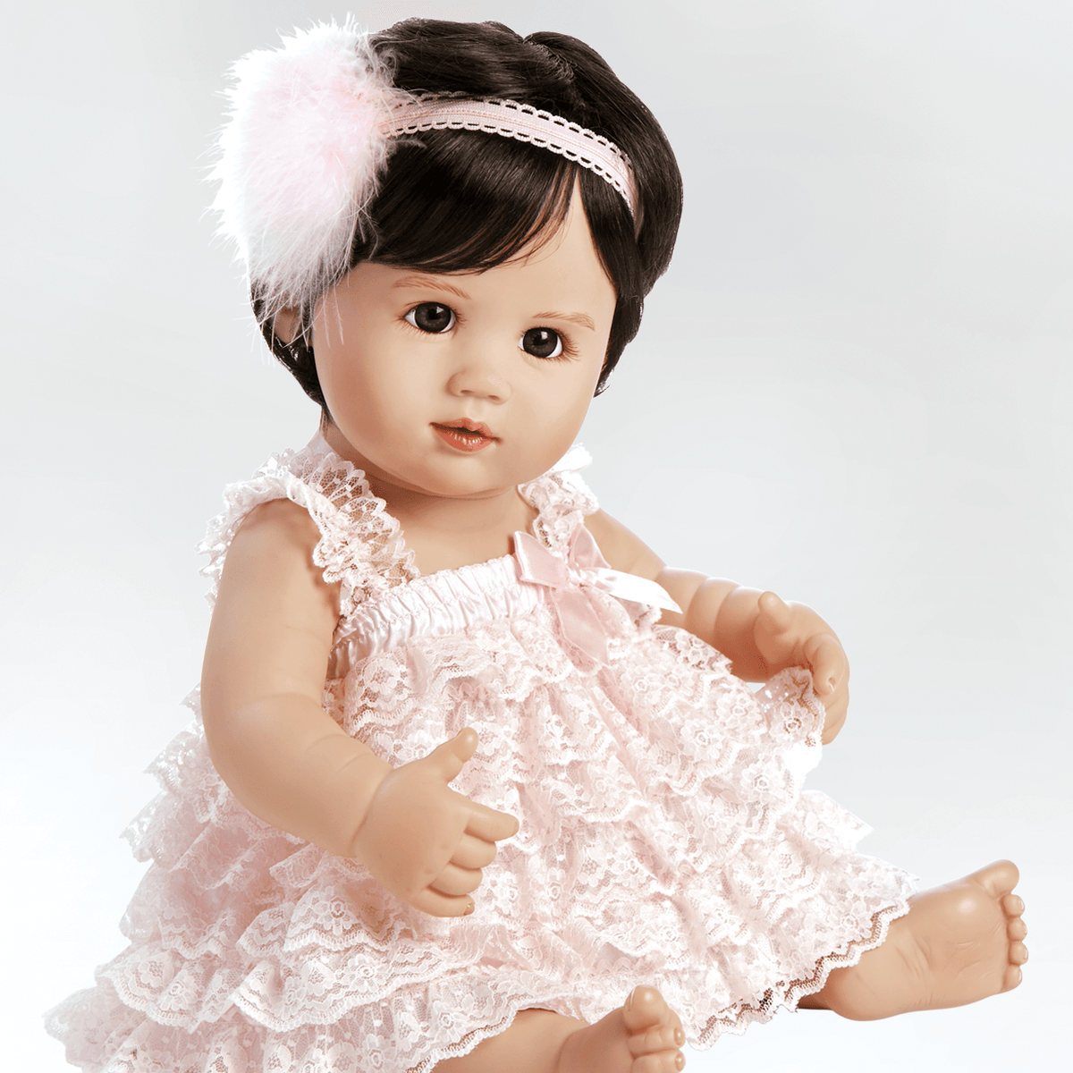 Collectible Doll, Real Looking Baby Doll, Ke'Alohi, 19-inch Doll in Full Vinyl