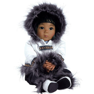 Realistic Eskimo Doll, Alaskan Baby Doll, Kodi, 20 inch GentleTouch Vinyl with Weighted Body