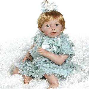 Realistic Toddler Doll, Lacey, 20 inch GentleTouch Vinyl with Weighted Body