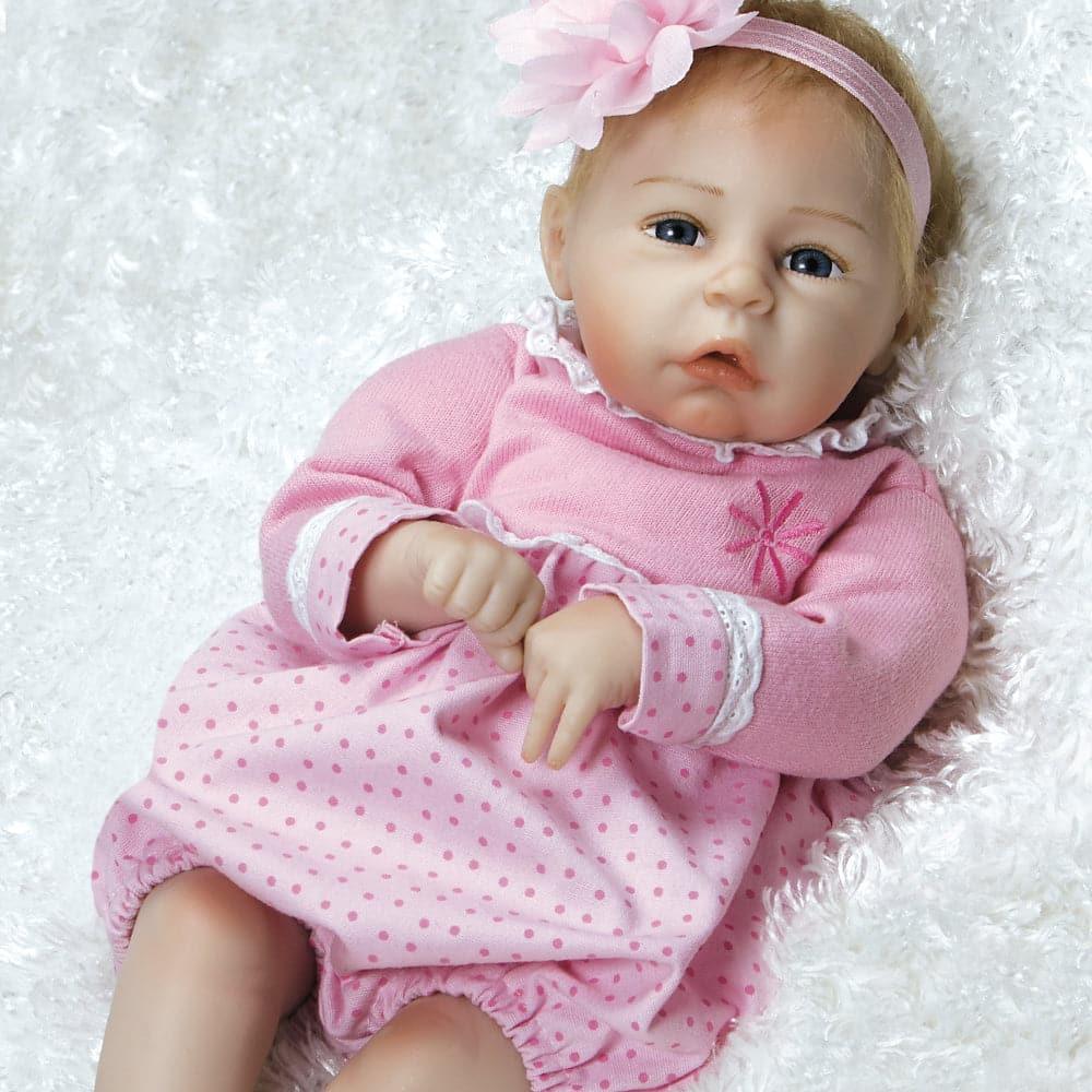 Real Life Baby Doll in Silicone-like FlexTouch Vinyl, Little Lara, 20 inch Paradise Galleries Reborn