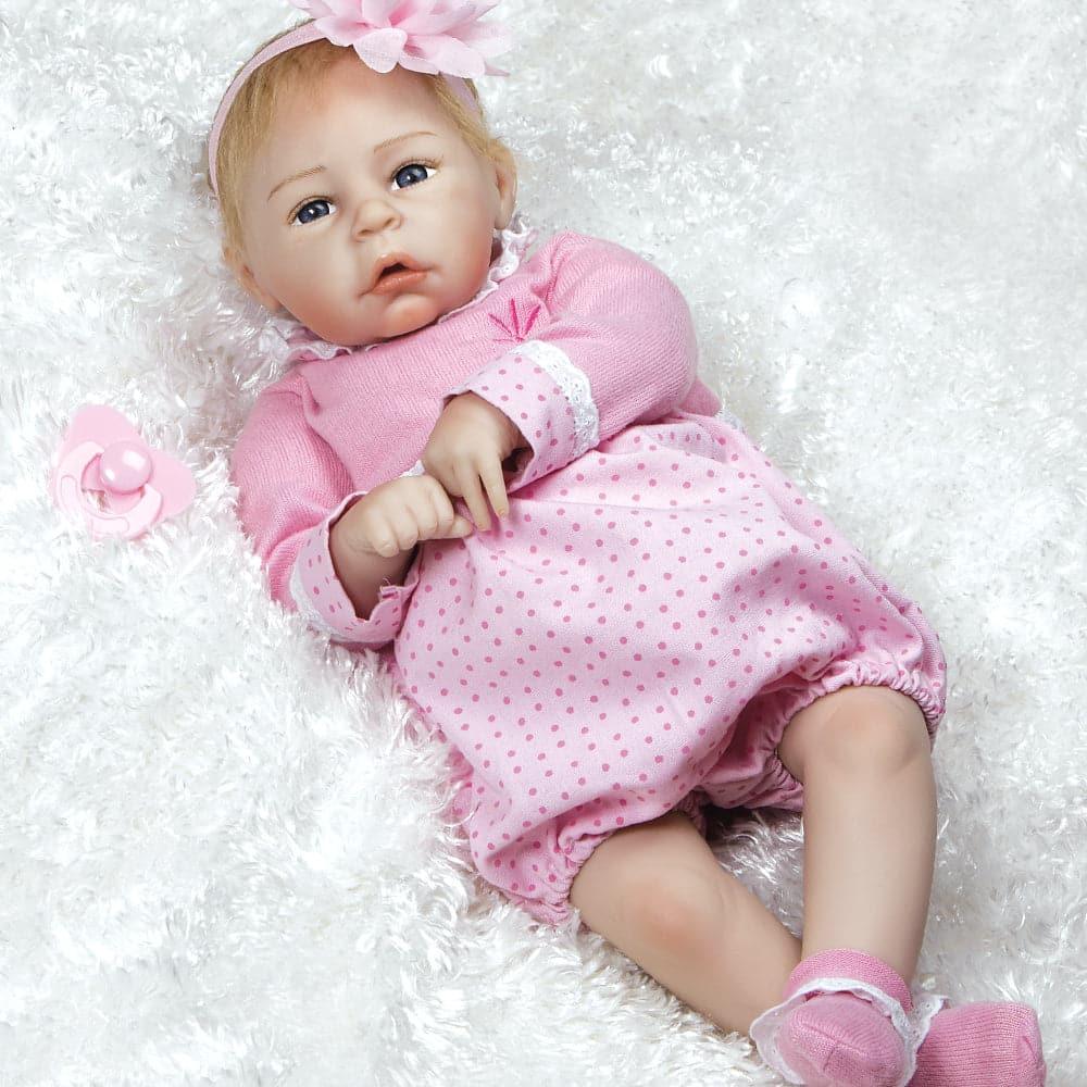 Real Life Baby Doll in Silicone-like FlexTouch Vinyl, Little Lara, 20 inch Paradise Galleries Reborn