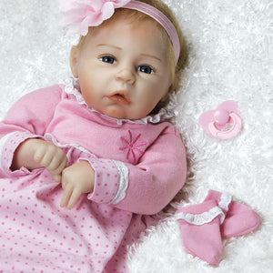 Real Life Baby Doll in Silicone-like FlexTouch Vinyl, Little Lara, 20 inch Paradise Galleries Reborn