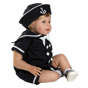 Realistic Boy Baby Doll Toddler - Little Skipper, 21 inch GentleTouch Vinyl