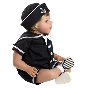 Realistic Boy Baby Doll Toddler - Little Skipper, 21 inch GentleTouch Vinyl