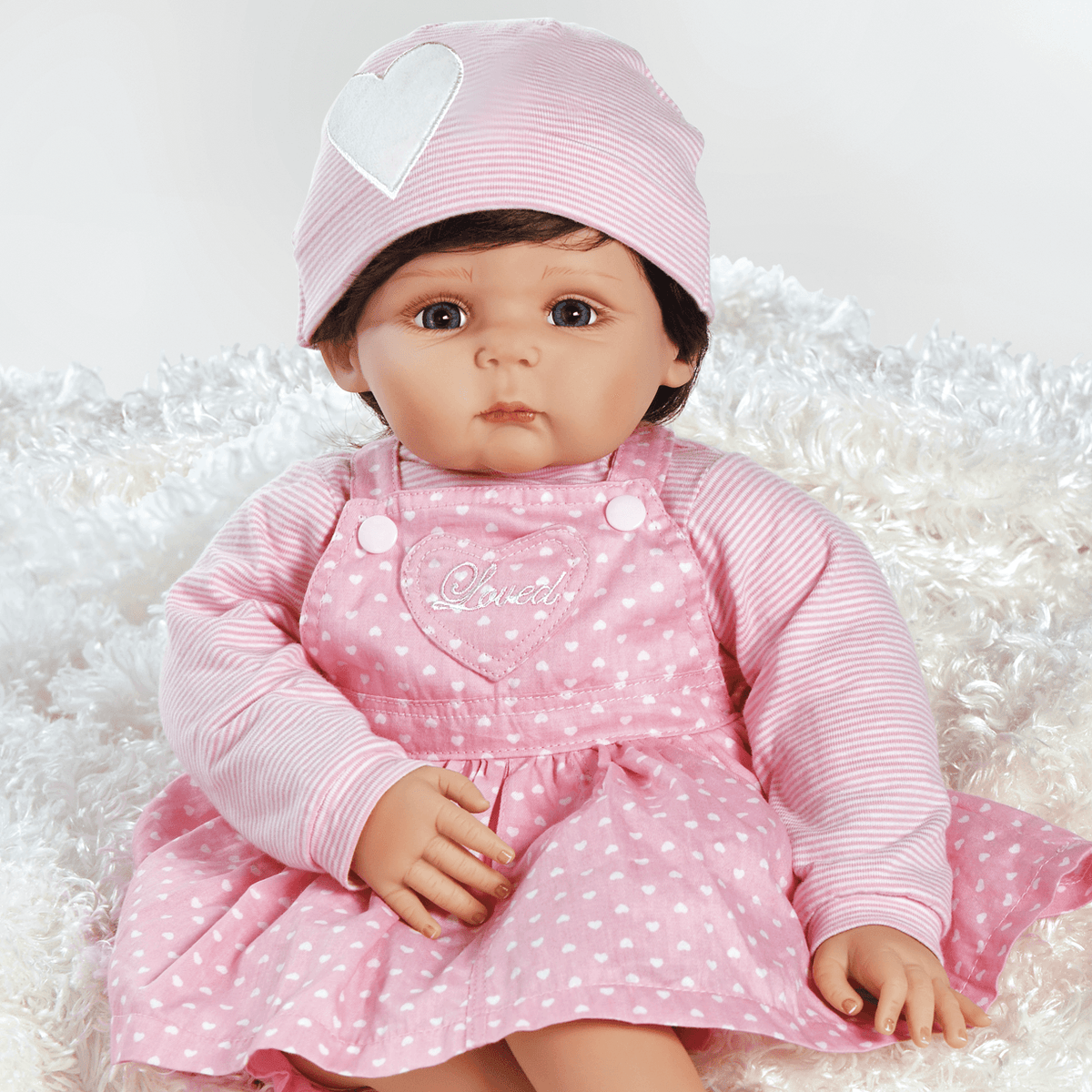 Realistic and Life like Baby Doll, Loved, 21-inch Vinyl with Weighted Body