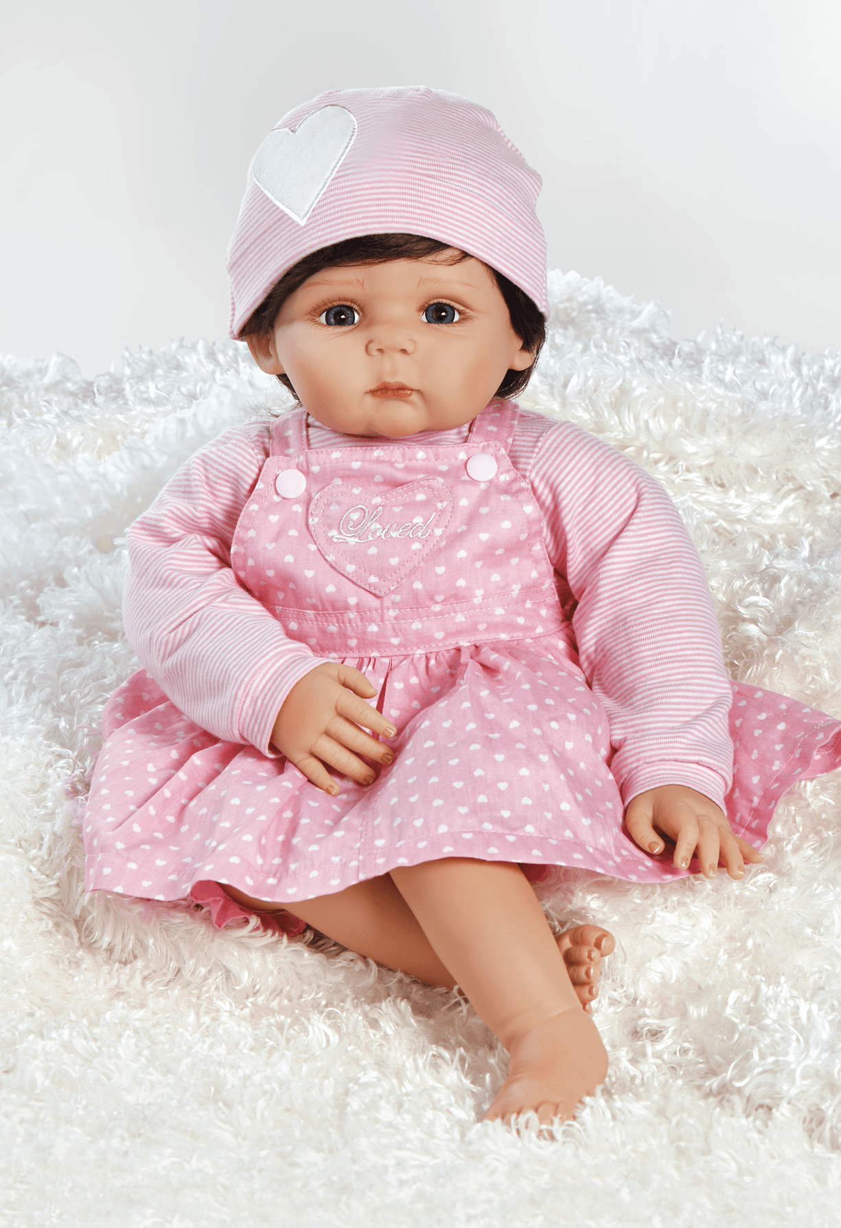 Realistic and Life like Baby Doll, Loved, 21-inch Vinyl with Weighted Body