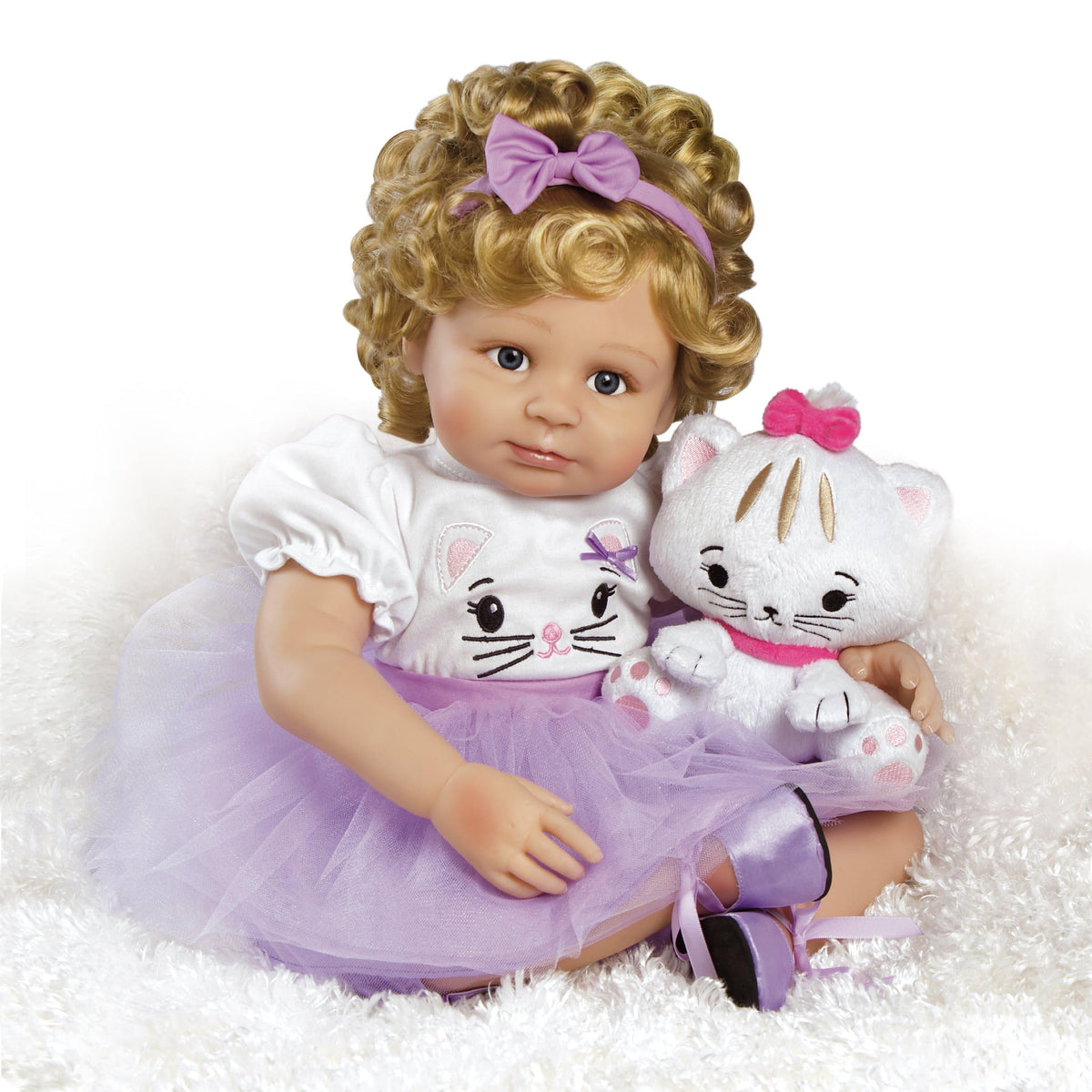 Beautiful Lifelike Toddler Baby Doll - Miss Kitty Kate, 22 inch doll in GentleTouch Vinyl