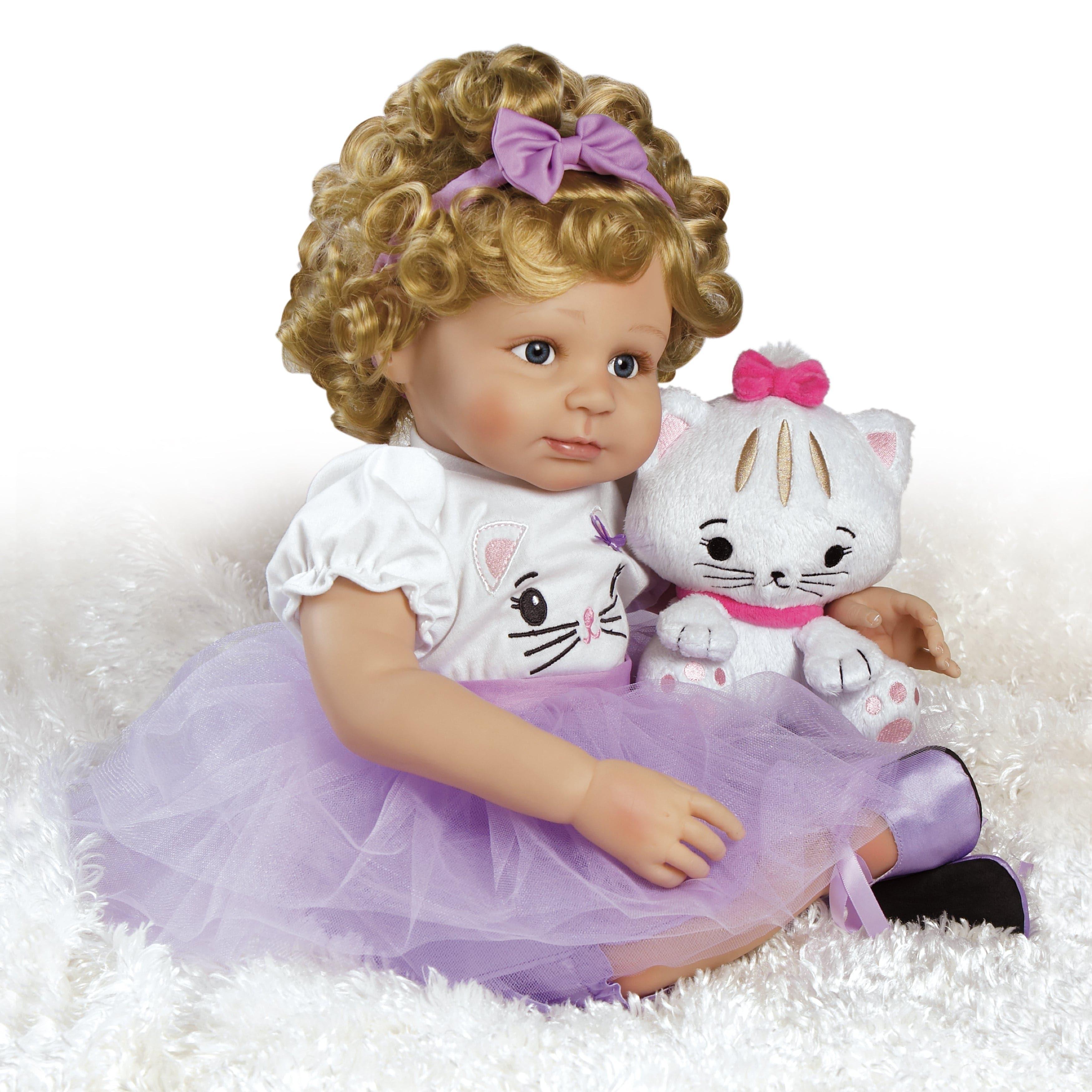 Beautiful Lifelike Toddler Baby Doll - Miss Kitty Kate, 22 inch doll in GentleTouch Vinyl