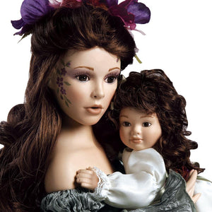 Porcelain Doll, 19 inch Mother Earth Doll, a Vision of Mother Nature