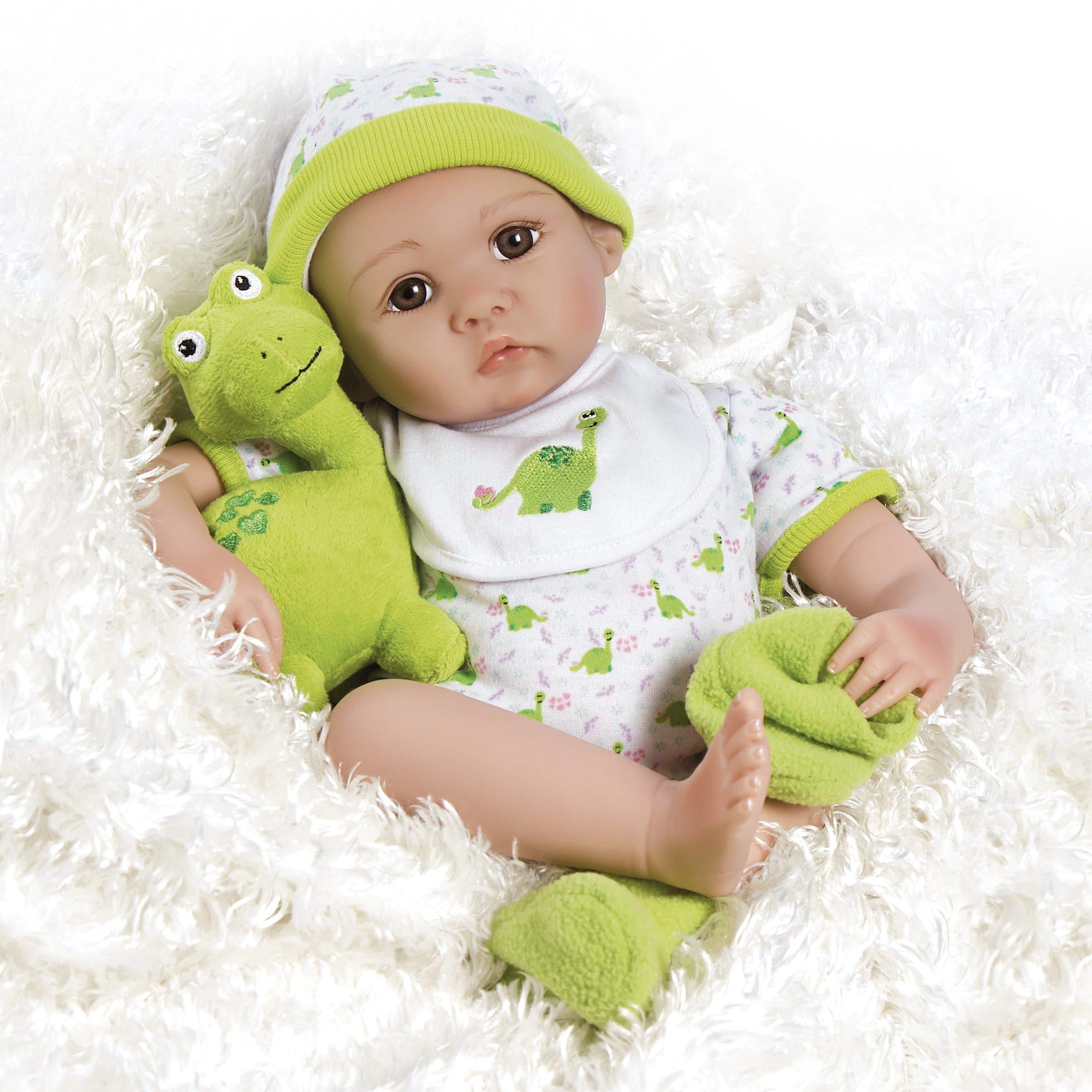 Lifelike Newborn Boy Baby Doll, My Little Dino Rex, Soft Vinyl, 18 inch Paradise Galleries Reborn