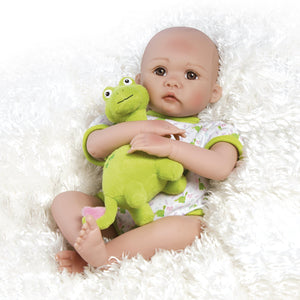 Lifelike Newborn Boy Baby Doll, My Little Dino Rex, Soft Vinyl, 18 inch Paradise Galleries Reborn