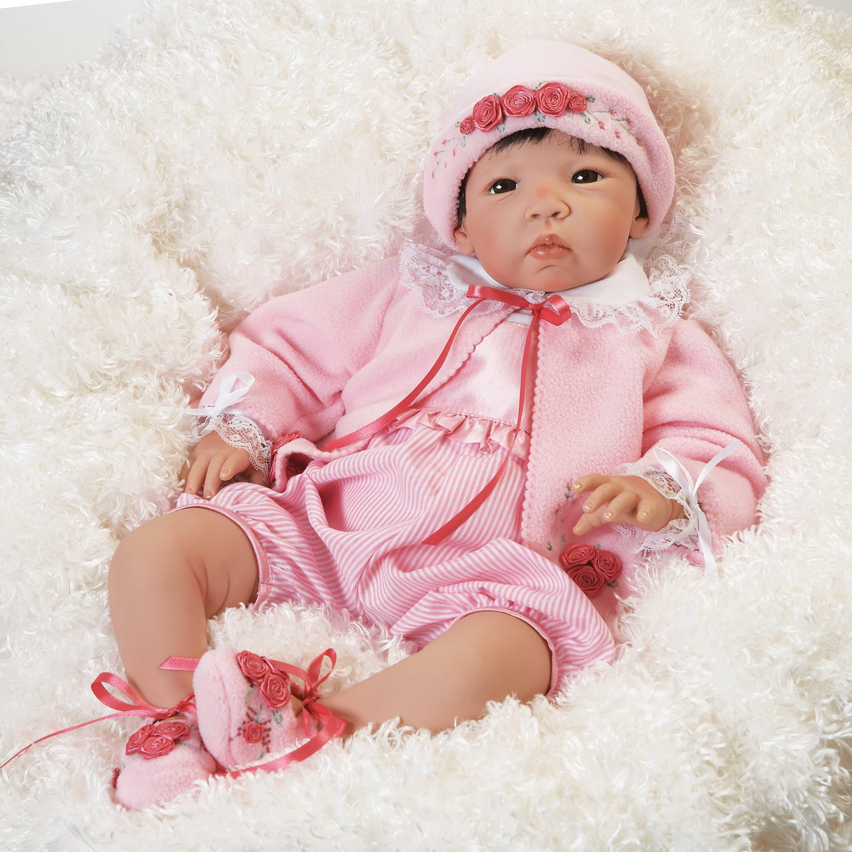 Real Born Asian Baby Doll Girl Nischi, Chinese Baby Doll, 21 inch Paradise Galleries Reborn