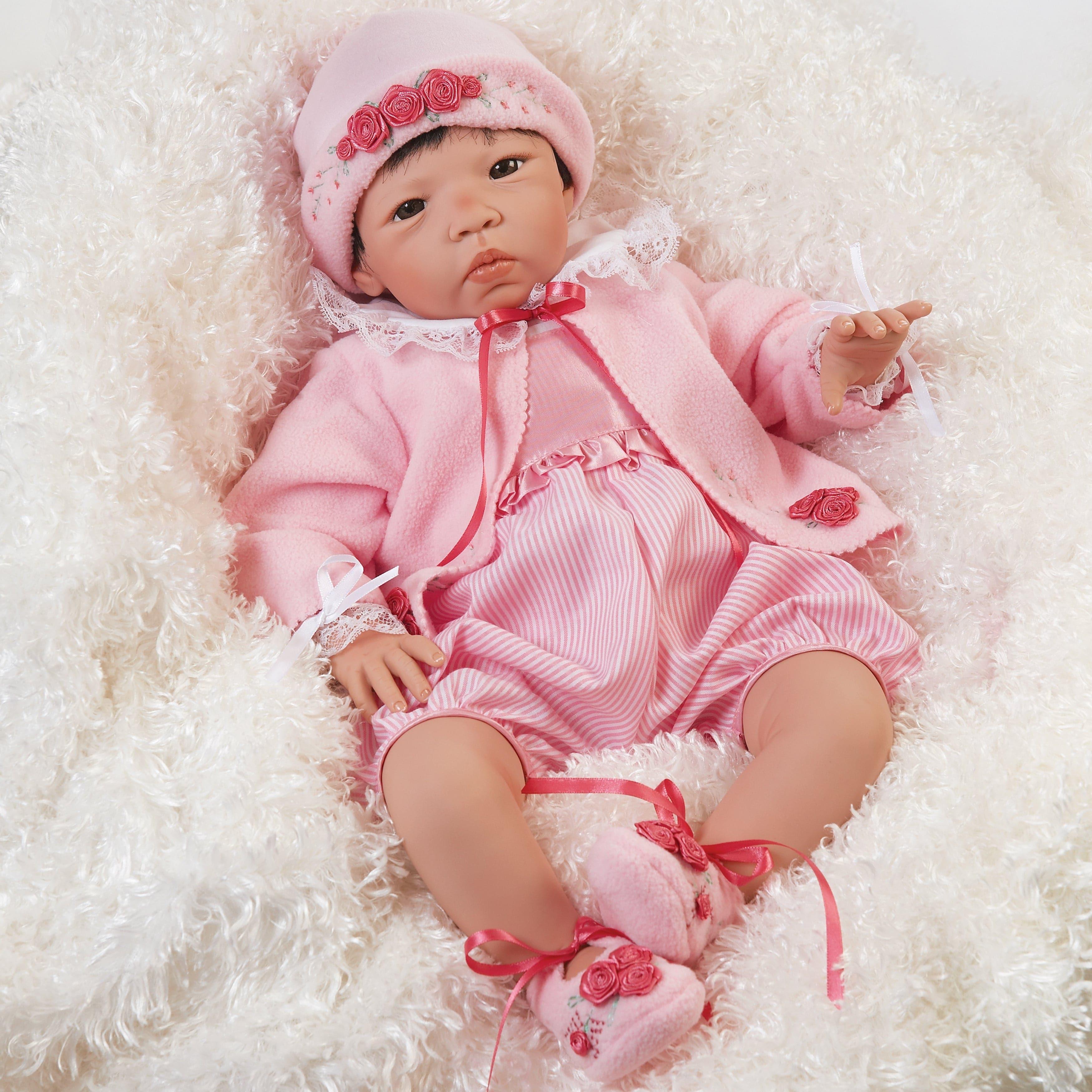 Real Born Asian Baby Doll Girl Nischi, Chinese Baby Doll, 21 inch Paradise Galleries Reborn