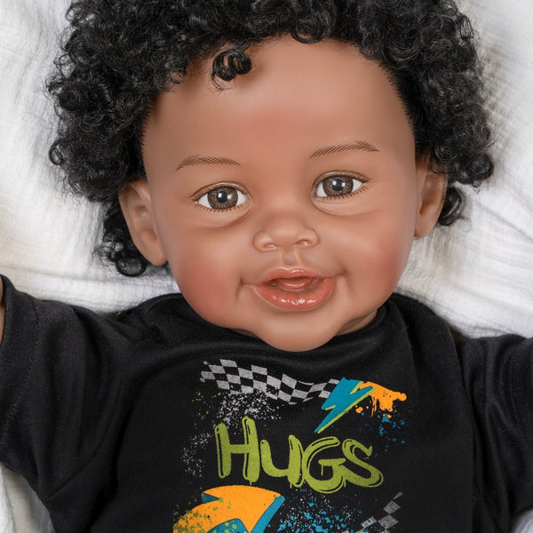 22” African American Reborn Toddler Doll Girl Realistic Newborn Baby Doll  Black