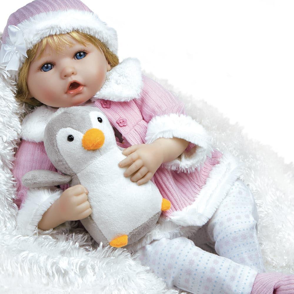 Real Looking Girl Baby Doll, Silicone Vinyl, Penguin Baby, Paradise Galleries Reborn