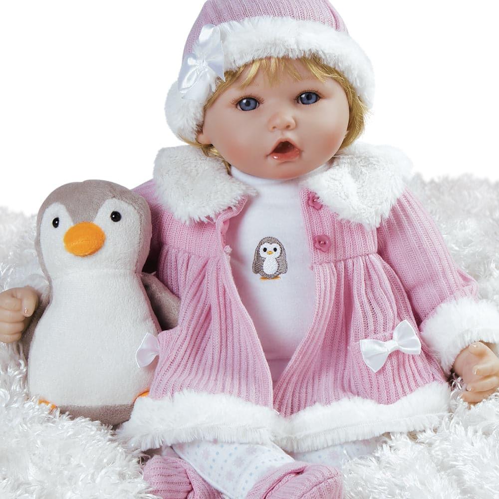 Real Looking Girl Baby Doll, Silicone Vinyl, Penguin Baby, Paradise Galleries Reborn