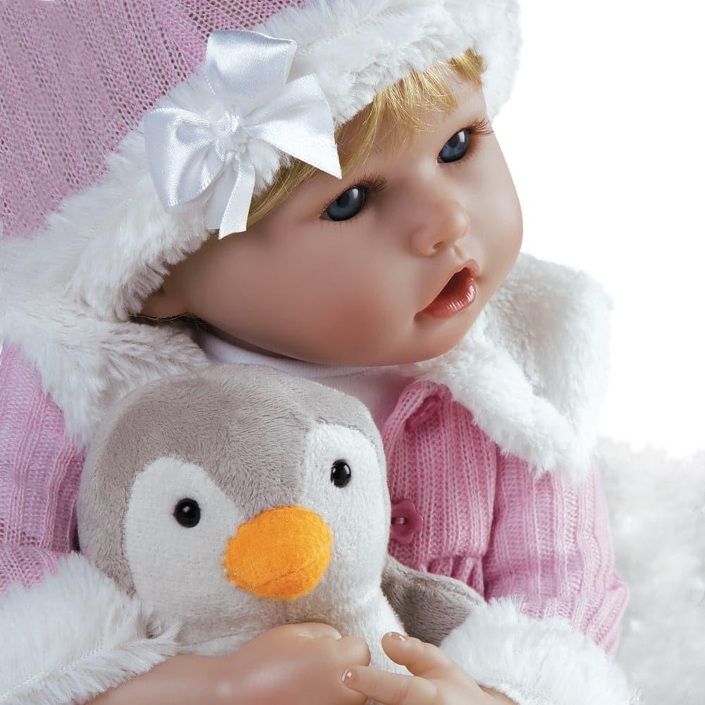 Real Looking Girl Baby Doll, Silicone Vinyl, Penguin Baby, Paradise Galleries Reborn