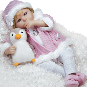 Real Looking Girl Baby Doll, Silicone Vinyl, Penguin Baby, Paradise Galleries Reborn