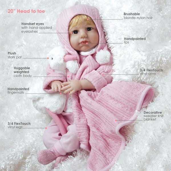 Paradise Galleries Precious Delivery Realistic Baby Doll