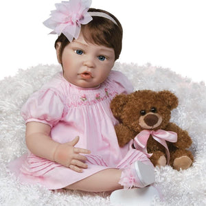 Paradise Galleries Silicone Toddler Doll Pretty in Pink, 20 inch