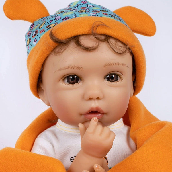 Zero Pam Lifelike Newborn Baby Doll Soft Silicone Realistic 19Inch Reborn  Baby Doll Soft Weighted Body with Headwear Reborn Toddler Doll Handmade  with