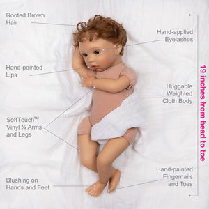 Paradise Galleries Reborn Toddler Boy Doll Puppy Love, 19 inch 