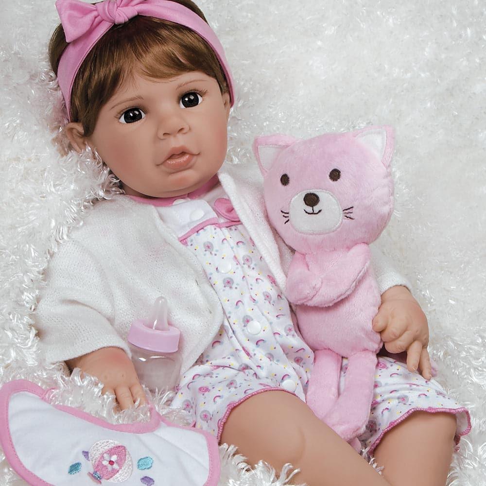 Reborn Toddler, Purrfectly Pink, GentleTouch Vinyl, 22 inch Paradise Galleries