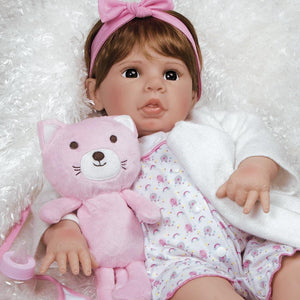 Reborn Toddler, Purrfectly Pink, GentleTouch Vinyl, 22 inch Paradise Galleries