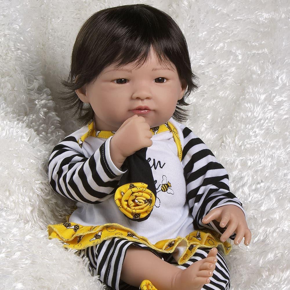 Asian Reborn Like Toddler Queen Bee, 20" Vinyl Doll Paradise Galleries