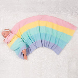 Perfect Doll Accessory for Reborn Babies - Rainbow Blanket - Paradise Galleries