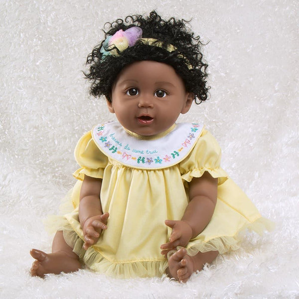 Paradise Galleries Black Reborn Baby Doll Rainbow Blessings Faith