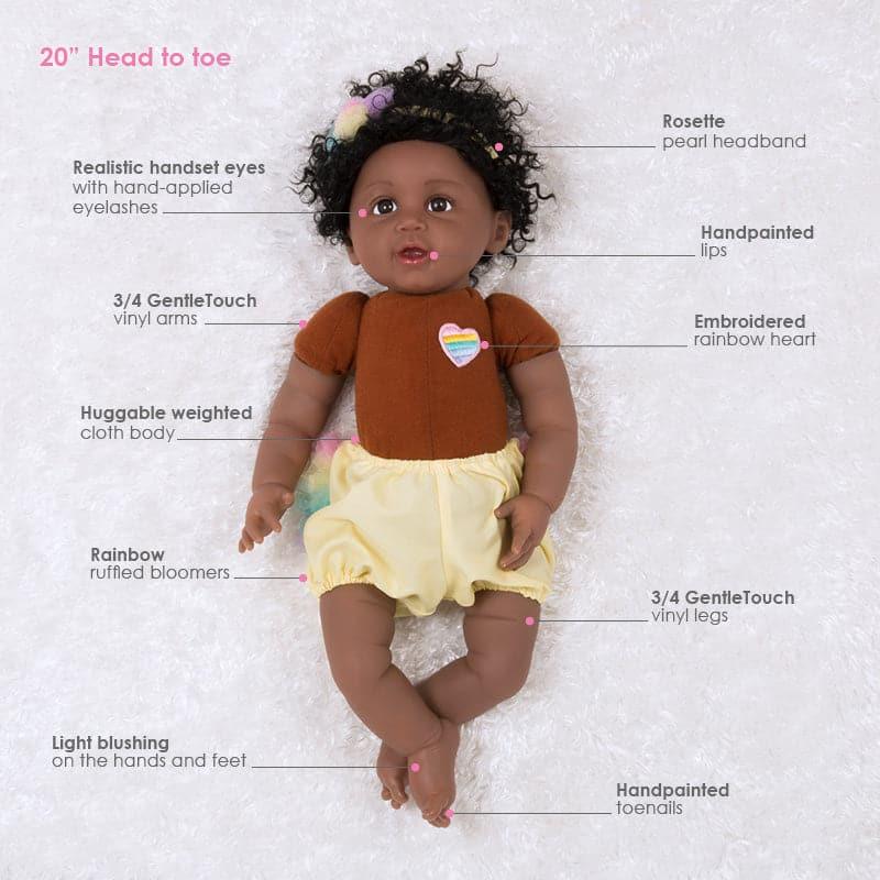 African American Black Reborn Baby Doll "Rainbow Blessings: Faith"