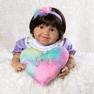 Paradise Galleries Biracial Reborn Doll Rainbow Blessings: Joy