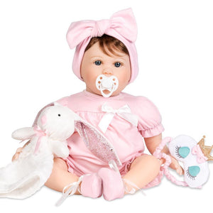 Paradise Galleries Reborn Baby Girl - Rise & Shine, 7 Pc. Doll Set