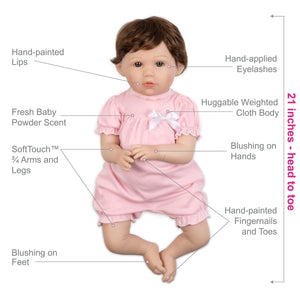 Paradise Galleries Reborn Baby Girl - Rise & Shine, 7 Pc. Doll Set