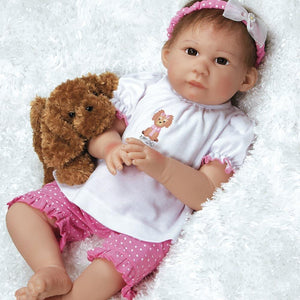 Girl Baby Doll That Looks Real, Ruff Ruff Riley, GentleTouch Vinyl, 20 inch Paradise Galleries