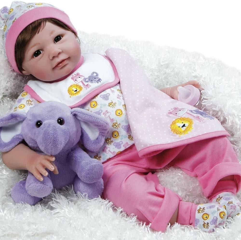 Paradise Galleries Realistic Baby Doll Sarah Safari - 21 inch Girl