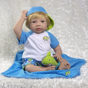 Sharkey - Realistic Toddler Boy Baby Doll 20 inch - Paradise Galleries