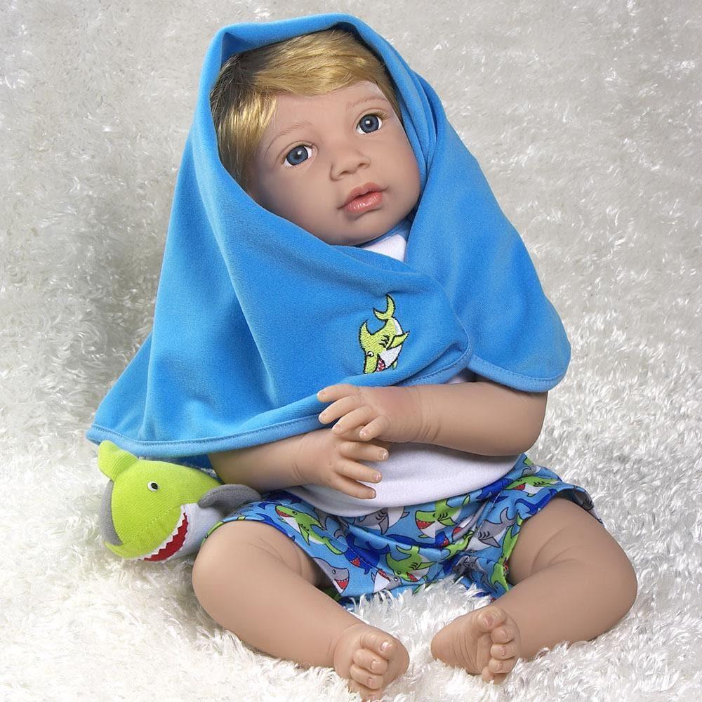 Sharkey - Realistic Toddler Boy Baby Doll 20 inch - Paradise Galleries