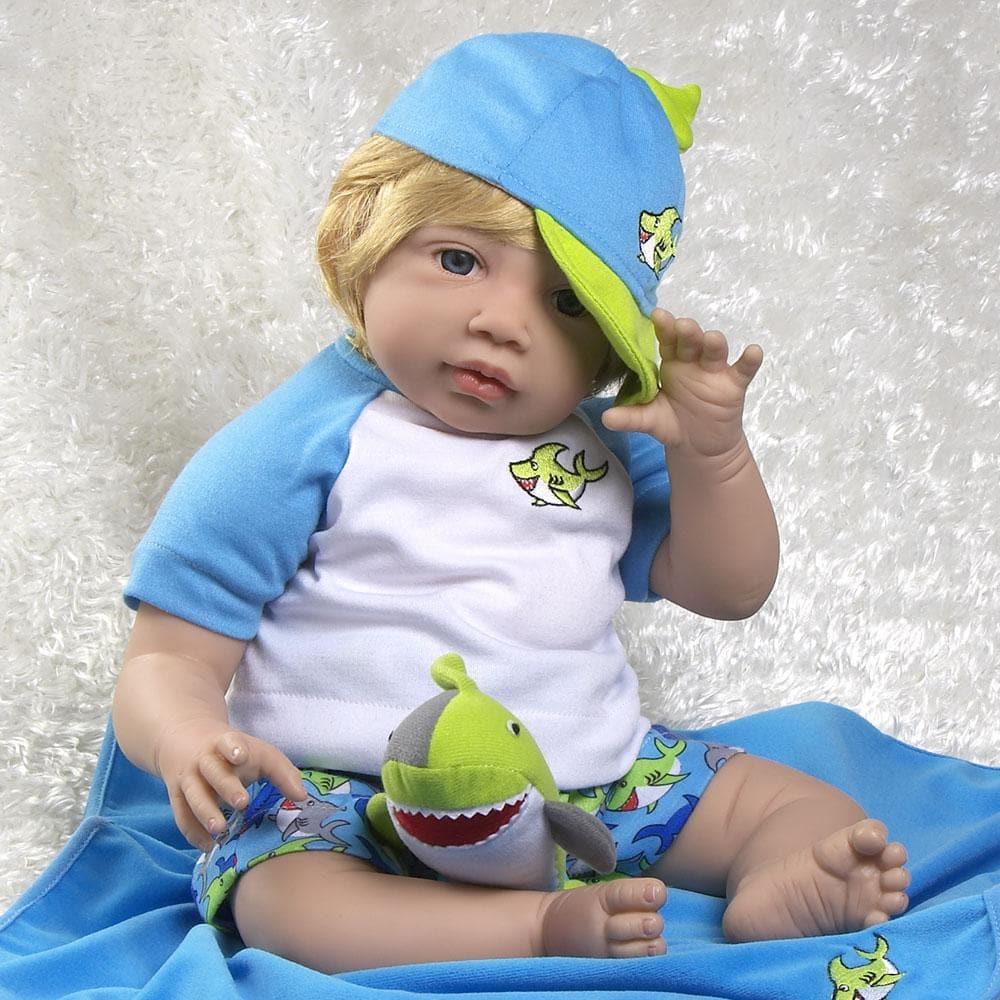 Sharkey - Realistic Toddler Boy Baby Doll 20 inch - Paradise Galleries