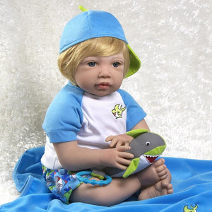 Sharkey - Realistic Toddler Boy Baby Doll 20 inch - Paradise Galleries